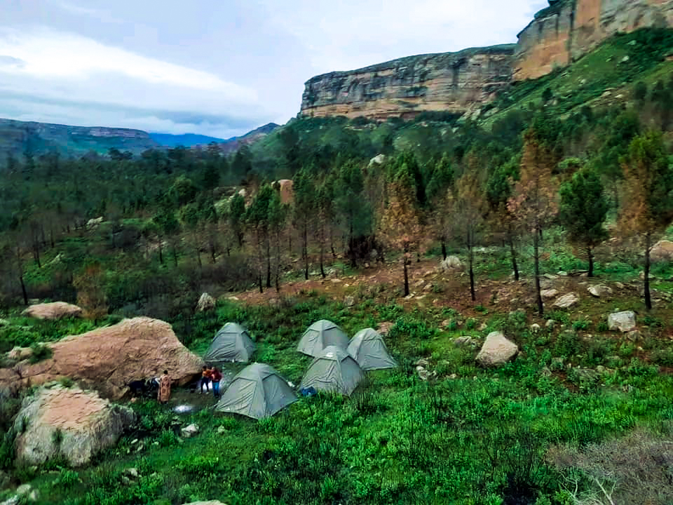 Two women hiking in Cape Town landscape